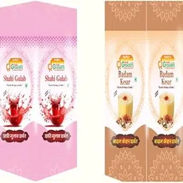Umita’s Shahi Gulab & Badam Kesar Sharbat Combo | Homemade Rose & Almond Saffron Drink Concentrates | Traditional Indian Summer Coolers | Natural, Aromatic & Refreshing Syrups – 700ml Each**-picture-12