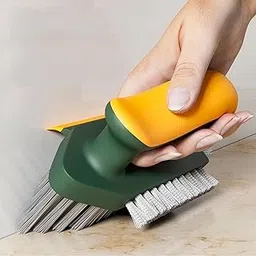 KRYLAR-Cleaning Brush with Squeegee Scrub Brush Crevice Cleaning Brush Tools, v-Shape Gap Brush Multifunctional scrubbing Floor Brush for Cleaning Corner,Window,Sink,Kitchen (4 in 1 Cleaning Brush)-image-14