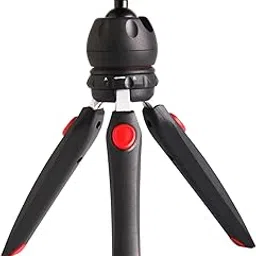 POLAMFOTO Mini Tripod &Compact Desk Tripod Lightweight Sturdy for Camera/Phone/GoPro Table Top Stand 2-Section Black max Load 2kg-picture-56