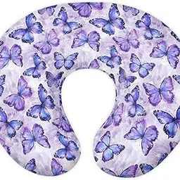 Purple Butterfly Nursing Pillow Covers for Girls Breathable Nursing Pillow Slipcover Baby Boys Pillow Cover Feeding Position Support-image-25