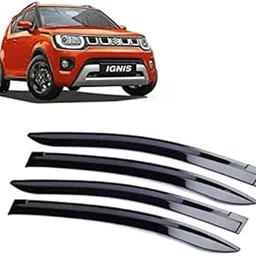 Car Side Window Deflector, Door Visor, Wind Guard, Rain Guard Compatible with Maruti Ignis Set of-4pcs-picture-29