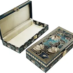 Bahubali Digiglam® - Flower Design Gold Printed Matt Touch MGI Floral Decorative Box, Wedding Fancy Shagun Cash Box (PACK OF 1)-image-45