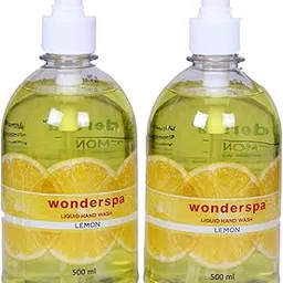 Wonderspa Lemon Hand Wash | 500ml Pump Pack | Pack of 2 Nos. | 500ml x 2 nos | Suitable for daily Hand Cleaning | With Goodness of Lemon | Skincare Moisturizing | Antibacterial Formula.-image-61