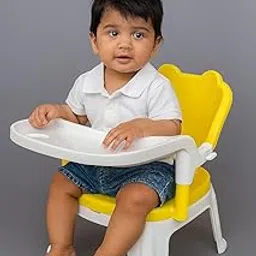 Toyify Kids Study Chair with Adjustable Height & Backrest | Comfortable, Durable & Lightweight Chair for Children – Perfect for Study, Dining & Play (BalFeast Chair, Yellow) image 1