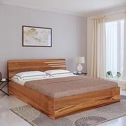 Bharat Lifestyle Amsterdam Engineered Wood Queen Bed (Finish Color - Brown & White, Delivery Condition - Knock Down)-picture-10