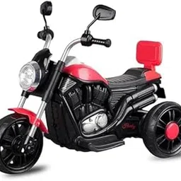 Kawaii Kids 6V Battery YAHAHA Bike rideon | Music, LED Lights | Manual Control | Battery-Operated Ride-On Bike with Backrest for Boys & Girls Aged 1-5 Years (Bullet, Red)-picture-12