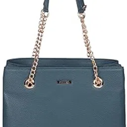 metro Women Faux Leather Shoulder Bag with Premium Metal Handles and Multiple Compartments-picture-29