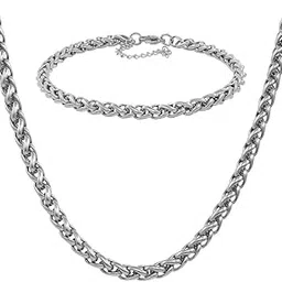 nakabh Stainless Steel Elegant Statement Necklace Chain for Boys and Men-picture-43