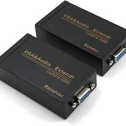 VGA & Audio Extender Upto 100m 1080p Repeater Adapter Over Cat 5e Cat6 RJ45 Network LAN Cable (1 Transmitter + 1 Receiver)-picture-12