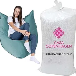 Casa Copenhagen Premium Virgin Grade Thermocol Balls Refill for Pillows, Sofa, Bean Bags, Soft Toys & Beans for Bean Bag Refill 4 Kg (White)-picture-21