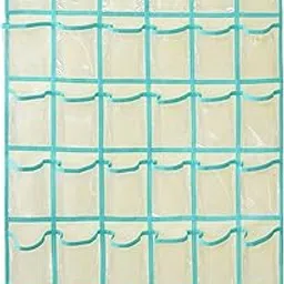 NIMES Hanging Closet Underwear Sock Jewelry Storage Over The Door Classroom Cell Phone Calculator Organizer 36 Clear Pockets (Beige)-picture-27