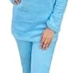 Winter Woolen Women Fur Nightsuit TOP & Bottom Set-picture-28