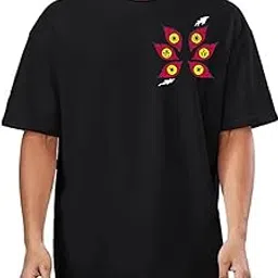 Inferno Demon Kokushibo 1 Printed Cotton Unisex Oversized Tshirt for Men & Women's-picture-11