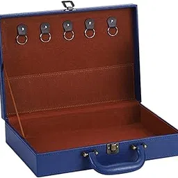 Enakshi (LABEL) Creations Real Estate Handover Leather Box Container Luxury Key Suitcase for Men Women BlueJewelry & Watches-image-37