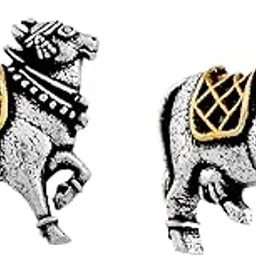 voylla Qasbah Nandi Oxidised Two Tone Stud Earrings For Women|Oxidised Stud Earrings For Women|Dual Tone|Everyday|Festive|Diwali|Karwachauth|Gift For Her-picture-38