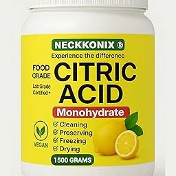 NECKKONIX Pure Citric Acid Crystals Powder | Food Grade Nimbu Sat | For Cleaning, Preserving and Flavoring Multiple Purpose Uses For Home and Kitchen - 1.5Kg-picture-34