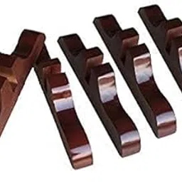 AS Wooden Handicraft Wooden Standard Size Partition Separators Stand & Partition Legs Room Divider for Stable Straight Standing (Antique Brown) (5)-picture-25