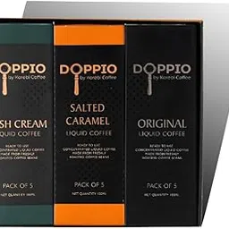 Korebi Coffee Doppio Assorted - Artisan Instant Liquid Coffee Concentrate (Original, Irish Cream, Salted Caramel)| 100% Arabica | Ready to Use | Make in 30 Secs | Hot or Cold | With or Without Milk | 6 Boxes [600ml] (30 Sachets, 20 ml / Sachet)-picture-26