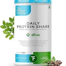 The Fitness Factory | Daily Protein Shake Provide Energy | support Immunity & Bone Health-for Men & Women, Chocolate Flavor | 25 Vitamin and Minerals| 0% Sugar | 500gm (Cold Coffee)-picture-13