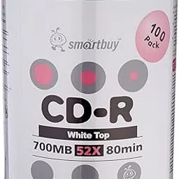 Smartbuy 100-disc 700mb 80min 52x CD-R White Top Blank Data Recordable Media Disc-picture-13