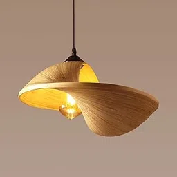 Habere India-All the Cultures Fabricating India Ceiling Lamps for Living Room | Ceiling Hanging Lights | Hanging Lights for Balcony | Lamps for Living Room | Oval Bamboo Lamp - Beige (S: D35xH25 cm)-picture-32
