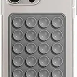 Branded Original Quality Phone Holder with 24 Suction Cups, Silicone, Long-Lasting Grip Double Sided, Hands-Free Strong Grip Holder for Selfies and Videos, Stand for iPhone and Android Gray-picture-51