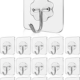 Amazon Brand - Umi Adhesive Hooks for Wall Without Drilling (Pack of 5) - Wall Hangings Hooks, Wall Hanger for Clothes, Kitchen Accessories Items, Clips, Sticker for Cloth Hangers, Photo Frames Hooks-image-23