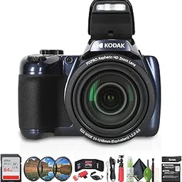 Kodak Pixpro AZ528 Digital Camera (Blue) Bundle Including: 32 GB Memory Card, Filter Kit, Card Reader, Hand Strap, Card Wallet, Hand Strap, Flexible Tripod-picture-15