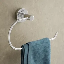U-S-F BATH ACCESSORIES Towel Hanger for Wash Basin, 304 Stainless Steel Napkin Holder for Bathroom, Hand Towel Hanger, Towel Holder in Bathroom, Towel Ring Bathroom Accessories (Chrome) 1 Piece-image-36