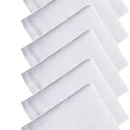 Stylist Modern Men's 100% Classic White Cotton Fabric Handkerchief Collection-picture-49