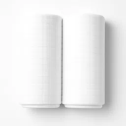 yum4mom 100% Cotton Muslin Baby Swaddle Set, Baby Towel, Size-140cm x 100cm (55"x39"),Pure White Color, Newborn to Adults, White Muslin Swaddle Wrap for New Born, Pack of 2-image-38