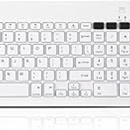 Bluetooth Keyboard and Mouse Combo Rechargeable Portable Wireless Keyboard Mouse Set for Apple iPad iPhone iOS 13 and Above Samsung Tablet Phone Smartphone Android Windows (White)-image-72
