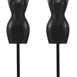 2Pcs Mannequin Doll, Mannequin Stand, Display Holder Dress Clothes Mannequin Model Stand for Dolls Black, Premium Store Display Model, Dress, Dummy (Black)-picture-31