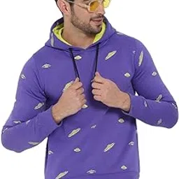 bewakoof Men's AOP Regular Fit Full Sleeve Brushed Fleece Hoodies-picture-25