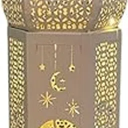 MYADDICTION Desk Lamp Decorative Iron Tabletop Lantern Light for Garden 33x12x10.5cm Round-picture-63