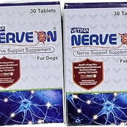 ZOOOP Vetina NerveOn Verve Support Supplement for Dogs Helps in Epilepsy Distemper Paralysis Nerve Injury and Neurological Disorder Patient 30 Tablets (Pack of 2)-picture-48