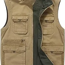 3nh Men's Outdoor Sports Zip Reversible Multi-Pocket Fish Work Travel Vest Jacket-picture-40