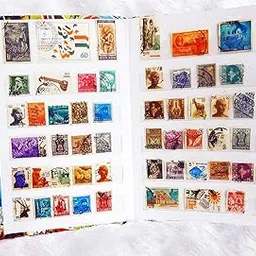 GOLD MINT Stamp Album Stock Book + Republic India 200 PCS All Different Historical Definitive Stamps Set-picture-29