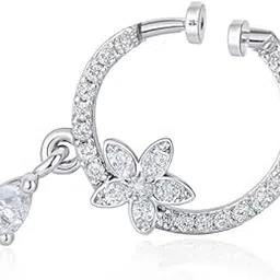 gc premium jewellery Exquisite Floral Curve Nose Ring for Women and Girls-picture-22