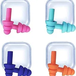 Multipurpose Silicone Ear Plugs for Sleeping, Meditation, Swimming,Earplugs for Sleeping Noise Cancelling, Reusable EarPlugs Super Soft, Silicone Earplug for Snoring,Concerts,Work,Noisy Places(4 Pair)-image-11