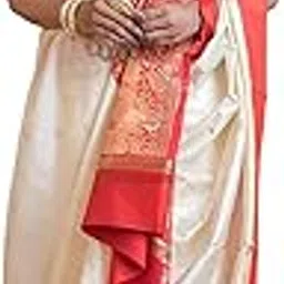 women's glory Banarasi Satin Silk Saree With Embroidered Design and Zari Work.-picture-39