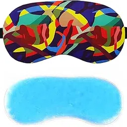 Jenna™ Print Cute Sleeping Eye Shade Mask Cover for Insomnia, Meditation, Puffy Eyes and Dark Circles With Gel (Multi)-image-58