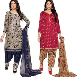 yashika Women's Crepe Dress Material Set for Women | Unstitched Printed Fabric for Kurta Bottom & Dupatta (Pack of 2)-picture-40