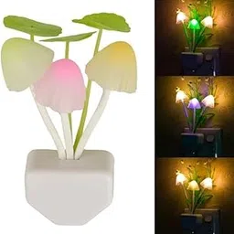 BRIGHTZONE LED Night Light Smart Sensor 0.6W Color Changing Plug-in Night Lights for Kids Adults Cute Mushroom Night Light Bedroom Home Decor Light Wall Lamps NightLight-image-21