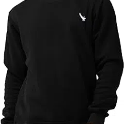 GYRFALCON Solid, Regular Fit, Cotton Fleece Blend, Round Neck Sweatshirt Pullovers for Men & Women(Pack of 1)-picture-53
