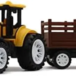 Neokiddo Toys Friction Powered Trolley Farm Tractor Toy for Kids & Toddlers/Boys & Girls (Yellow)-picture-12