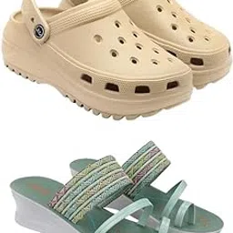 zenwear Extra Soft Classic Casual wear with Flexibility Technology Clog Combo for Women's/Girl's(6129+1948)-picture-45