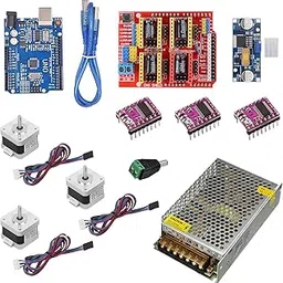 Electrobot Complete 3-Axis CNC Kit with Arduino UNO, CNC Shield, NEMA 17 Stepper Motors, DRV8825 Drivers, and XL4015 Buck Converter - Ideal for CNC Machines, 3D Printers, and Robotics-picture-10