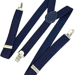 dressify � Men's Fabric Solid Suspenders Blue Color-picture-29