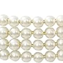 i jewels 18k Gold Plated White Pearl Beaded Stylish Moti Choker Necklace for women & Girls (N286)-picture-20